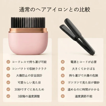 NIKONIKO™ 無線ミニストレートブラシ ★【持ち運び便利・SNSで大注目】