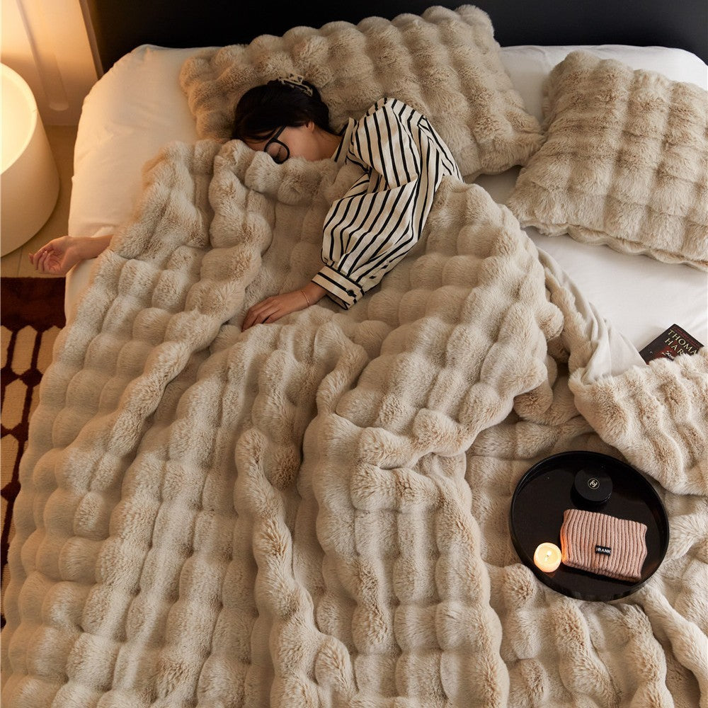CozyBlanket™｜ダブルフェイス泡ベルベットブランケット