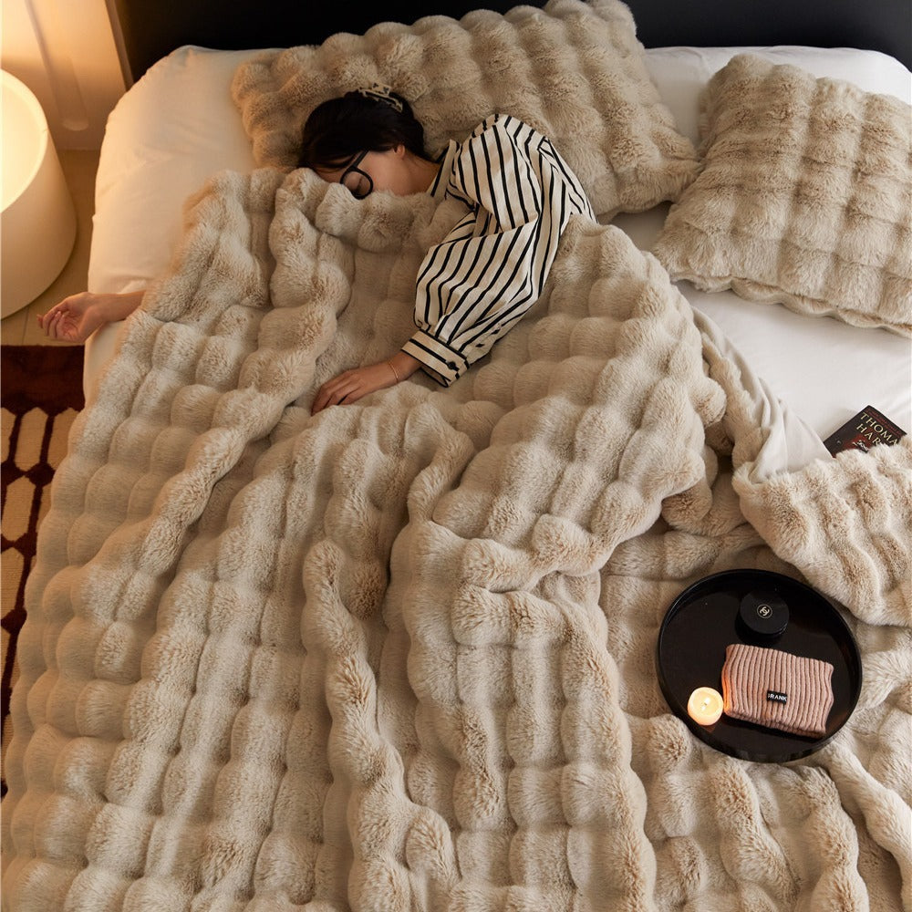 CozyBlanket™｜ダブルフェイス泡ベルベットブランケット